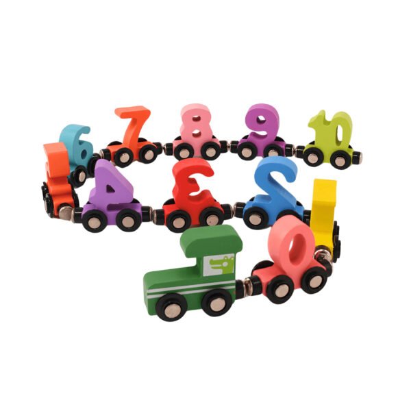 Wooden Magnetic Number Train for Kids