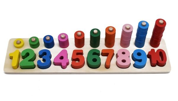 Stack & Solve: 2-in-1 Wooden Number Puzzle Game