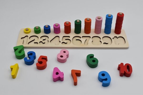 Stack & Solve: 2-in-1 Wooden Number Puzzle Game
