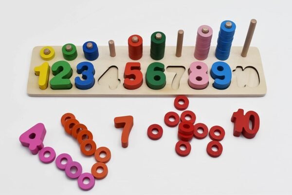 Stack & Solve: 2-in-1 Wooden Number Puzzle Game