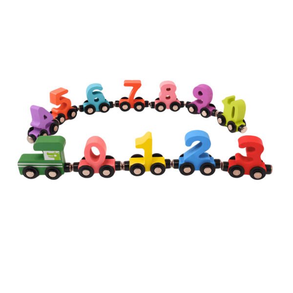 Wooden Magnetic Number Train for Kids