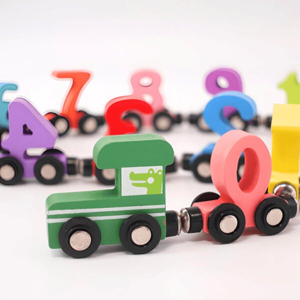 Wooden Magnetic Number Train for Kids