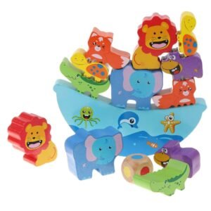 Wooden Animal Stacking Blocks