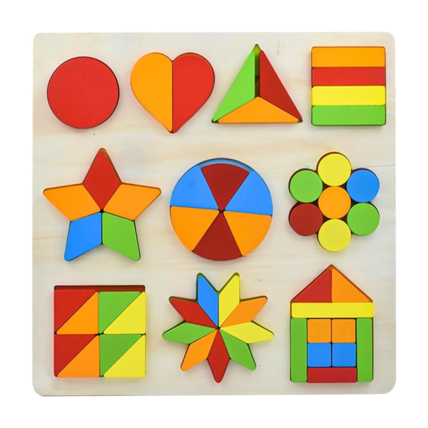 Wooden Geometric Shapes Learning Puzzle