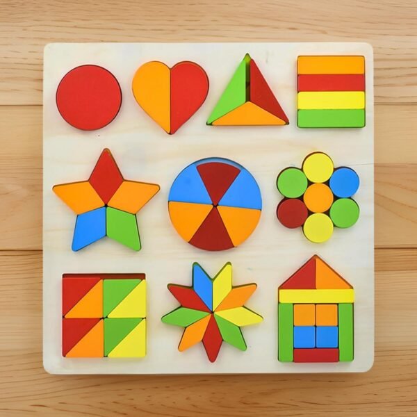 Wooden Geometric Shapes Learning Puzzle