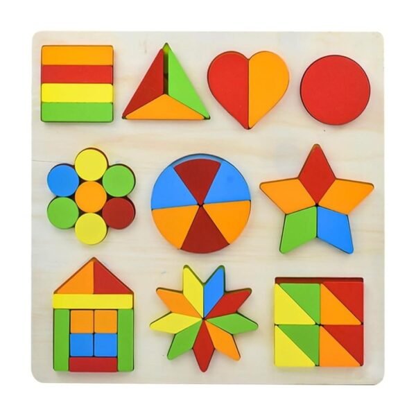 Wooden Geometric Shapes Learning Puzzle