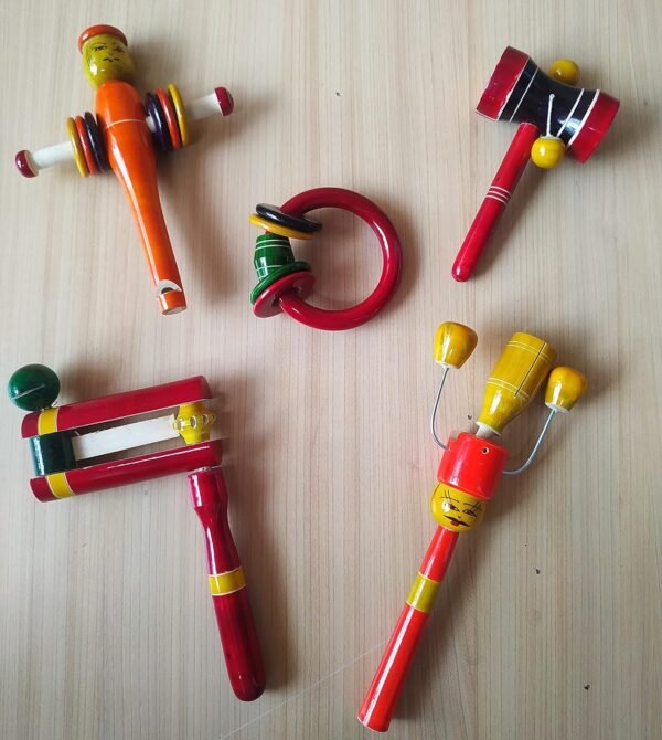 Channapatna toys Wooden Rattle Toys for Baby