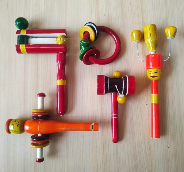 Channapatna toys Wooden Rattle Toys for Baby