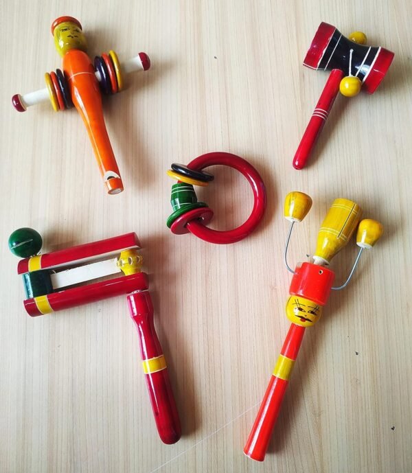 Channapatna toys Wooden Rattle Toys for Baby