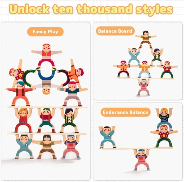 Building Blocks 16 PCS Human Balance Pyramid - Image 6