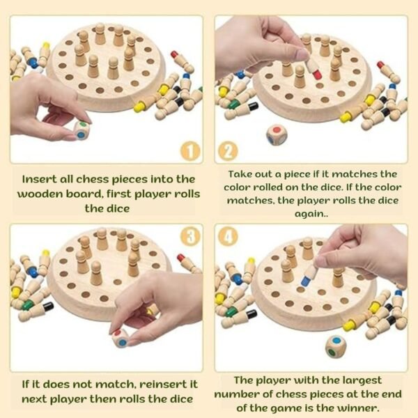 Wooden Memory Match Stick Chess Game