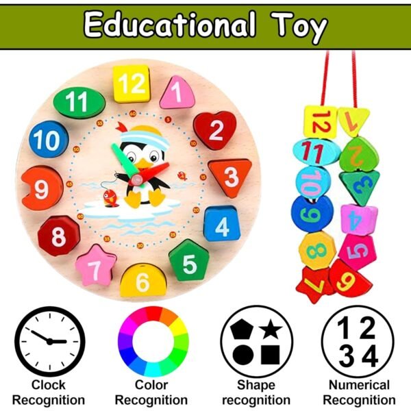 Montessori Clock Wooden Toys For Babies