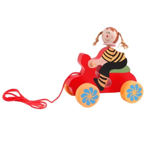 Wooden Scooter Pull Along Car Toy