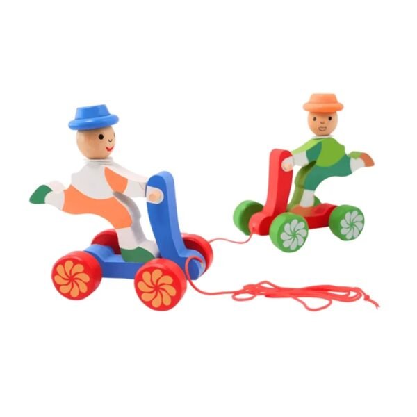 Wooden Scooter Pull Along Car Toy