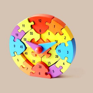 Wooden 3D Clock Puzzle Game