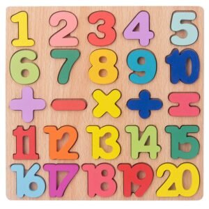 1 to 20 number learning wooden board